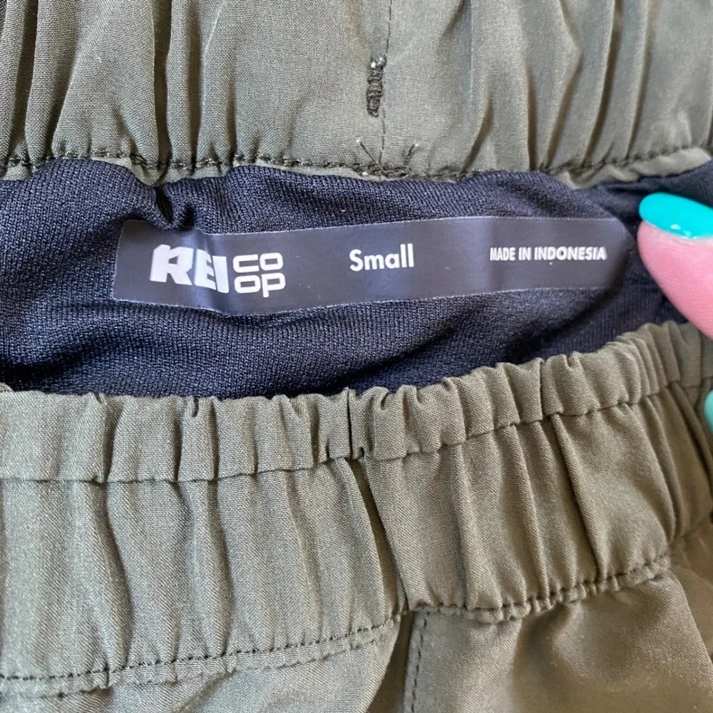 REI Co-op Mens Olive Green 7 Inch Inseam Lined Active Hiking Shorts Small